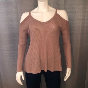 Cold Shoulder Blush Sweater